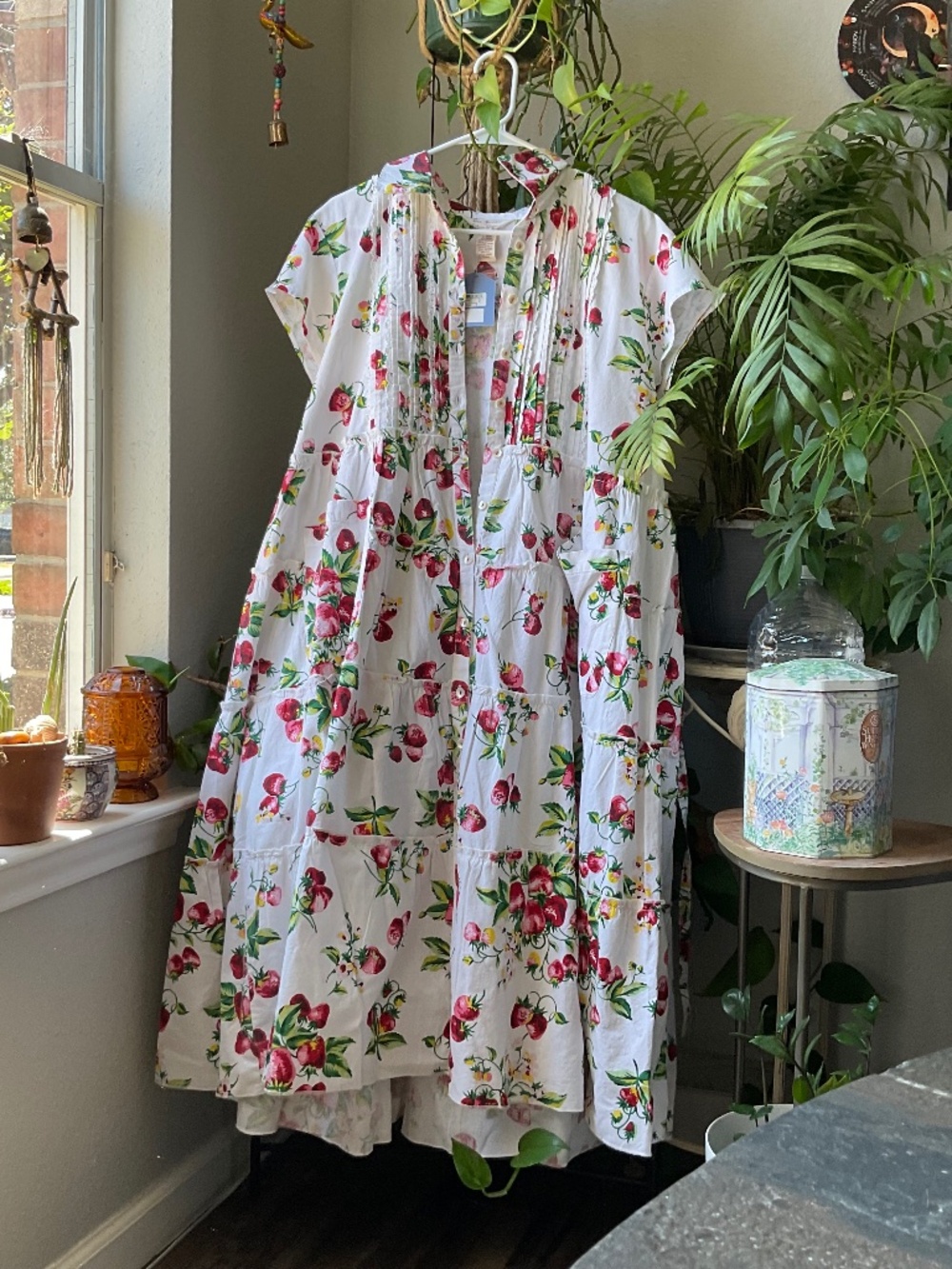 Womens April Cornell Modern Prairie Strawberry Dress New With Tags